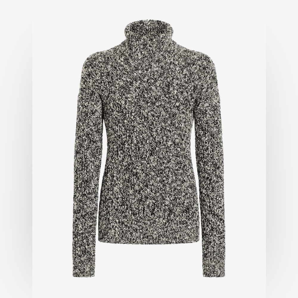 Women's Black and White Sweater